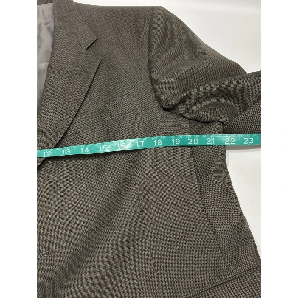Hart Schaffner Marx Houndstooth‎ Men's 40R Earth Tone Suit Sport Coat Blazer USA